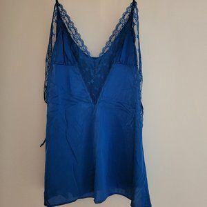 Teal Blue Kayser nightie Vintage Lace with matching panty Very Sexy!